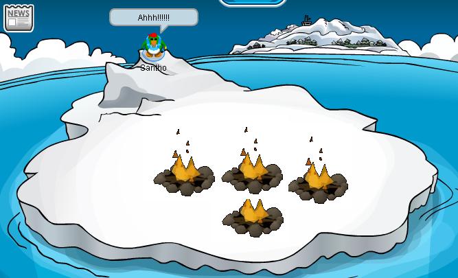 club penguin funny pics. Club Penguin froze!